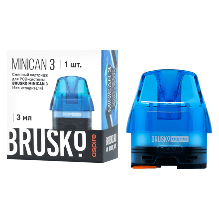 Сменный картридж Brusko - Minican 3 (без испарителя, 3 мл., Синий) купить в Владивостоке