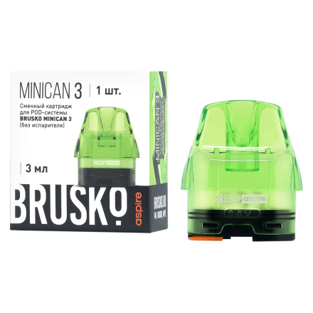 Сменный картридж Brusko - Minican 3 (без испарителя, 3 мл., Зелёный) купить в Владивостоке