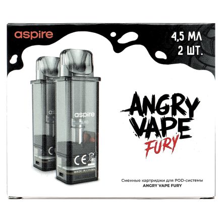 Сменный картридж Brusko - Angry Vape Fury (0.8 Ом, 4.5 мл, 2 шт.) купить в Владивостоке