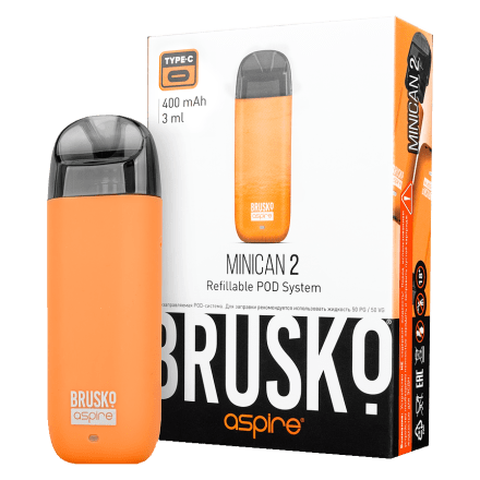 Электронная сигарета Brusko - Minican 2 (400 mAh, Оранжевый) купить в Владивостоке