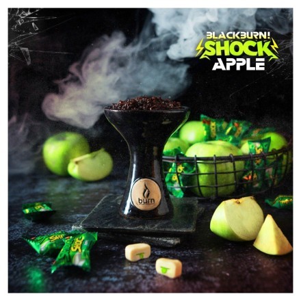 Табак BlackBurn - Apple Shock (Кислое Яблоко, 100 грамм) купить в Владивостоке