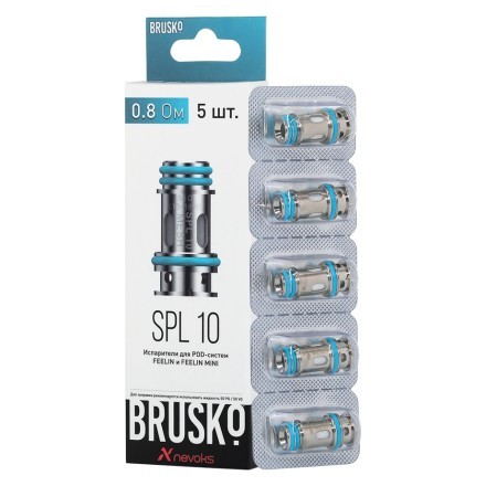 Испарители для Brusko Feelin (SPL-10, 0.8 Ом, 5 шт.) купить в Владивостоке