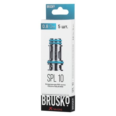 Испарители для Brusko Feelin (SPL-10, 0.8 Ом, 5 шт.) купить в Владивостоке
