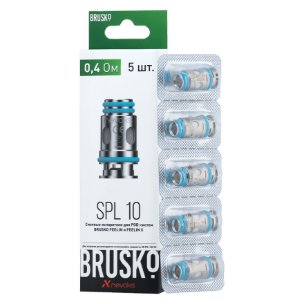 Испарители для Brusko Feelin (SPL-10, 0.4 Ом, 5 шт.) купить в Владивостоке