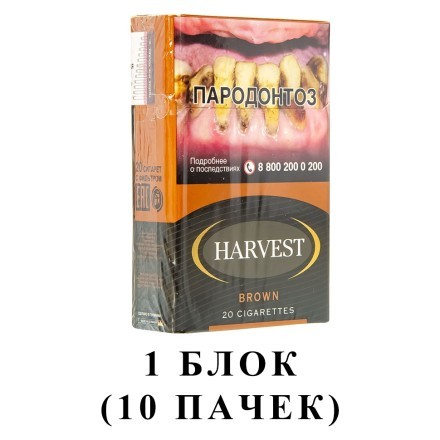 Сигареты Harvest - Brown King Size (блок 10 пачек) купить в Владивостоке