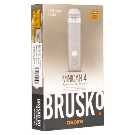 Электронная сигарета Brusko - Minican 4 (Серый) купить в Владивостоке
