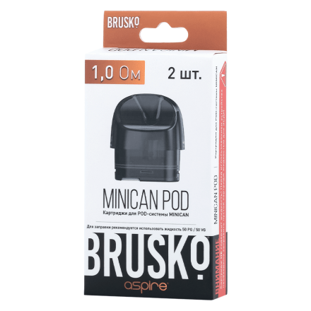 Сменный картридж Brusko - Minican (1 Ом, 3 мл., Чёрный, 2 шт.) купить в Владивостоке