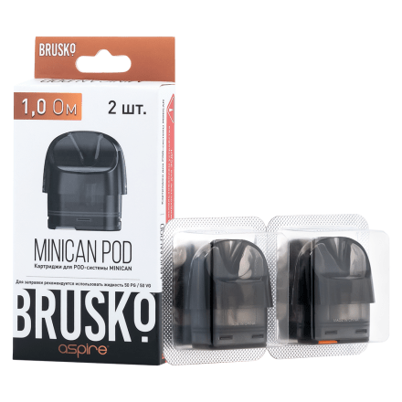 Сменный картридж Brusko - Minican (1 Ом, 3 мл., Чёрный, 2 шт.) купить в Владивостоке