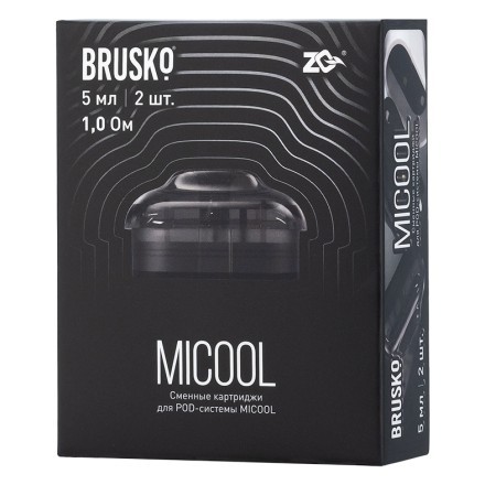 Сменный картридж Brusko - ZQ Micool (1 Ом, 5 мл., 2 шт.) купить в Владивостоке