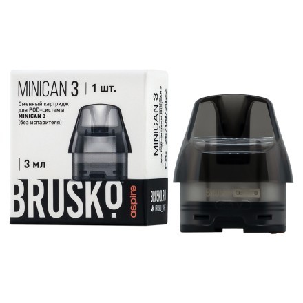 Сменный картридж Brusko - Minican 3 (без испарителя, 3 мл., Чёрный) купить в Владивостоке