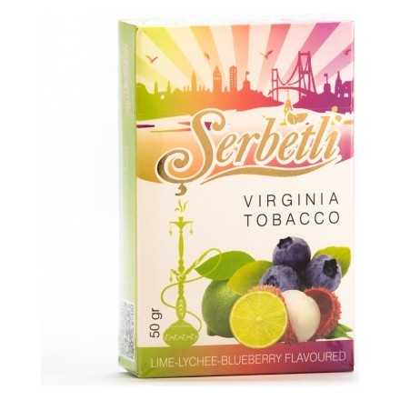 Табак Serbetli - Lime Lychee Blueberry (Личи Голубика Лайм, 50 грамм, Акциз) купить в Владивостоке
