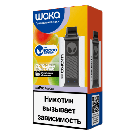 WAKA - Фруктовые Пластинки (10000 затяжек) купить в Владивостоке