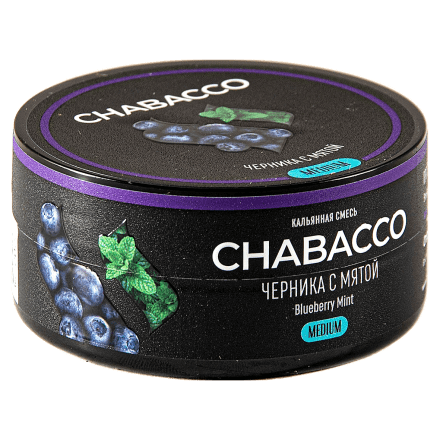 Смесь Chabacco MEDIUM - Blueberry Mint (Черника с Мятой, 25 грамм) купить в Владивостоке