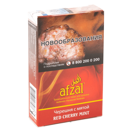 Табак Afzal - Red Cherry Mint (Черешня с Мятой, 40 грамм) купить в Владивостоке