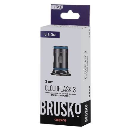 Испарители для Brusko Cloudflask 3 (0.6 Ом, 3 шт.) купить в Владивостоке